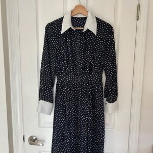 Classic Zara Polkadot Midi dress Size XS